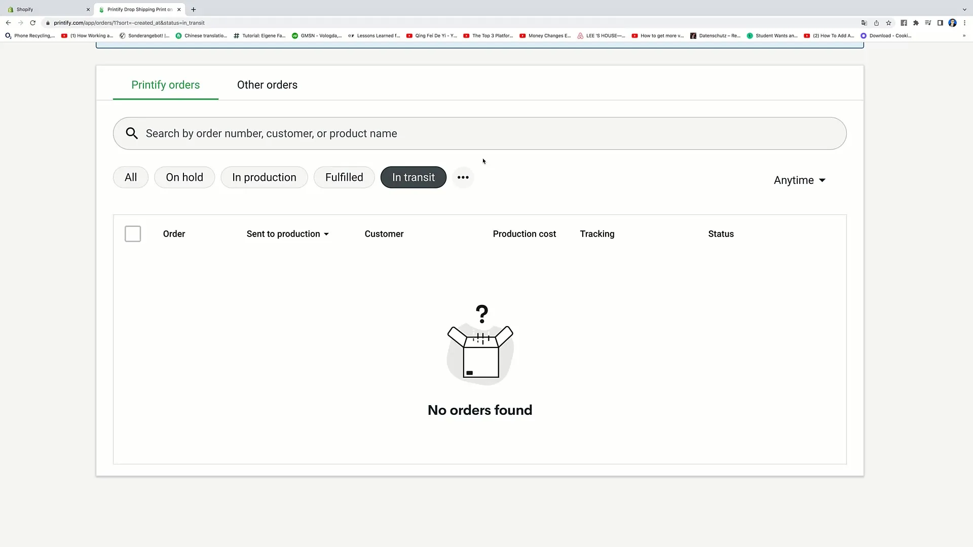 E-Commerce course: Printify - Overview of the account functions