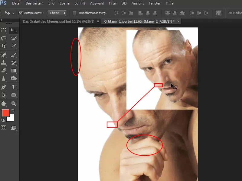 Fotomontáž v programu Photoshop - Oracl Moře - část 05: Příprava a umístění masky