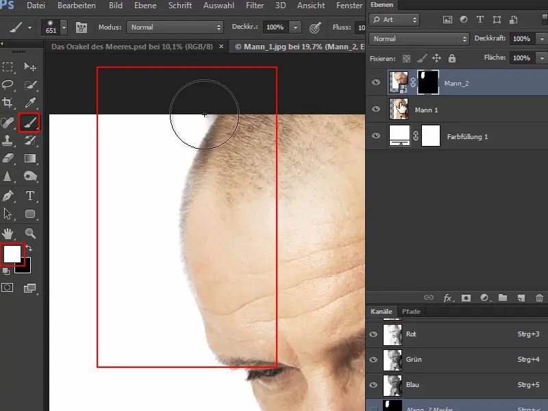 Photoshop komponēšana - Jūras orākuls - 05. daļa: Maskas sagatavošana un novietošana.