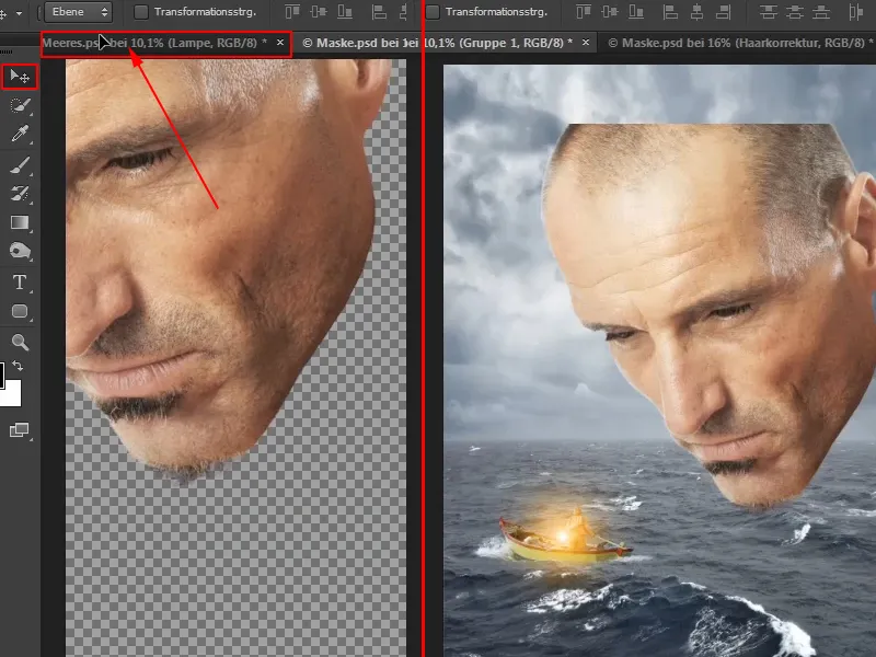 Photoshop-Composing - Havets orakel - Del 05: Forberede og plassere maske.