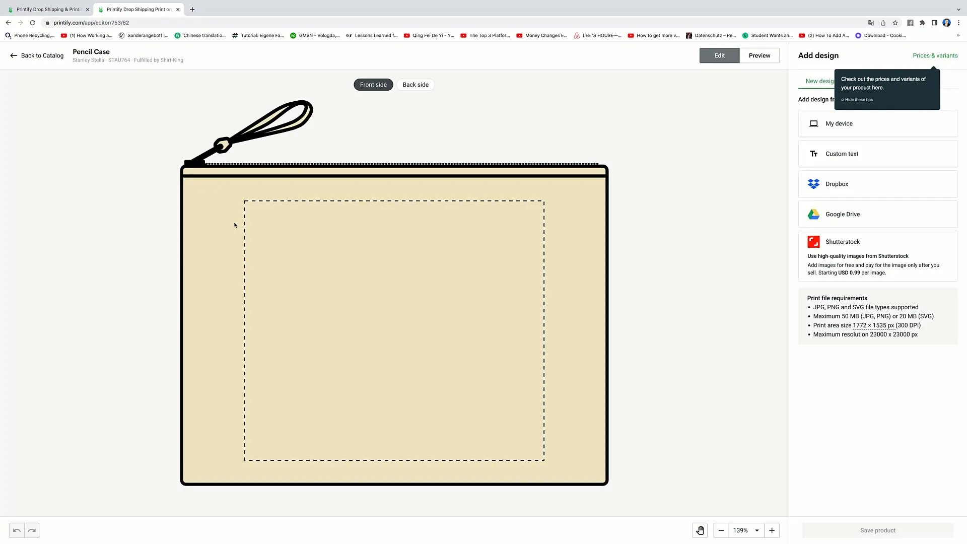 Practical guide for uploading designs to Printify