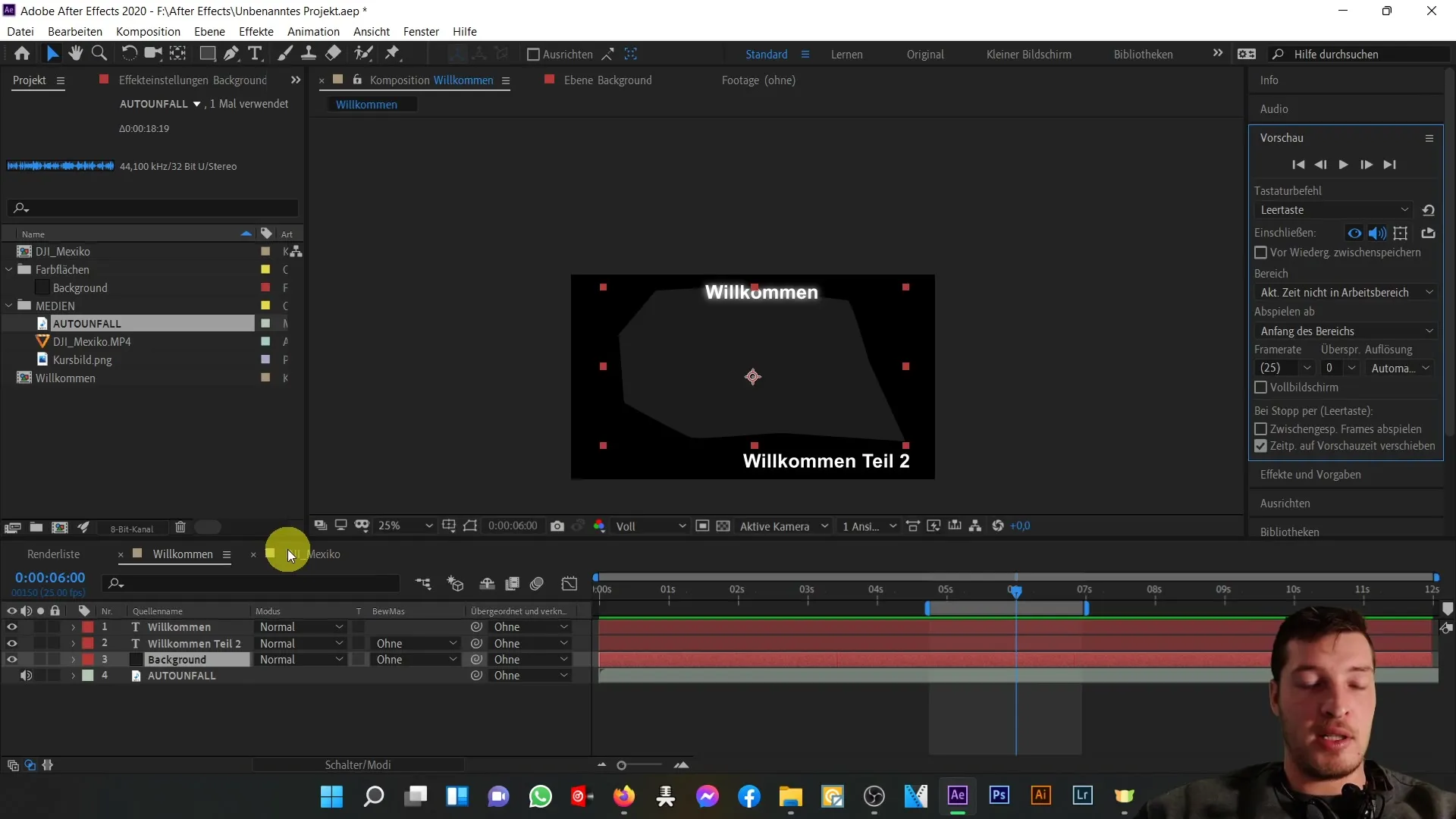 Penyesuaian pratinjau di After Effects - Pemanfaatan optimal area pratinjau