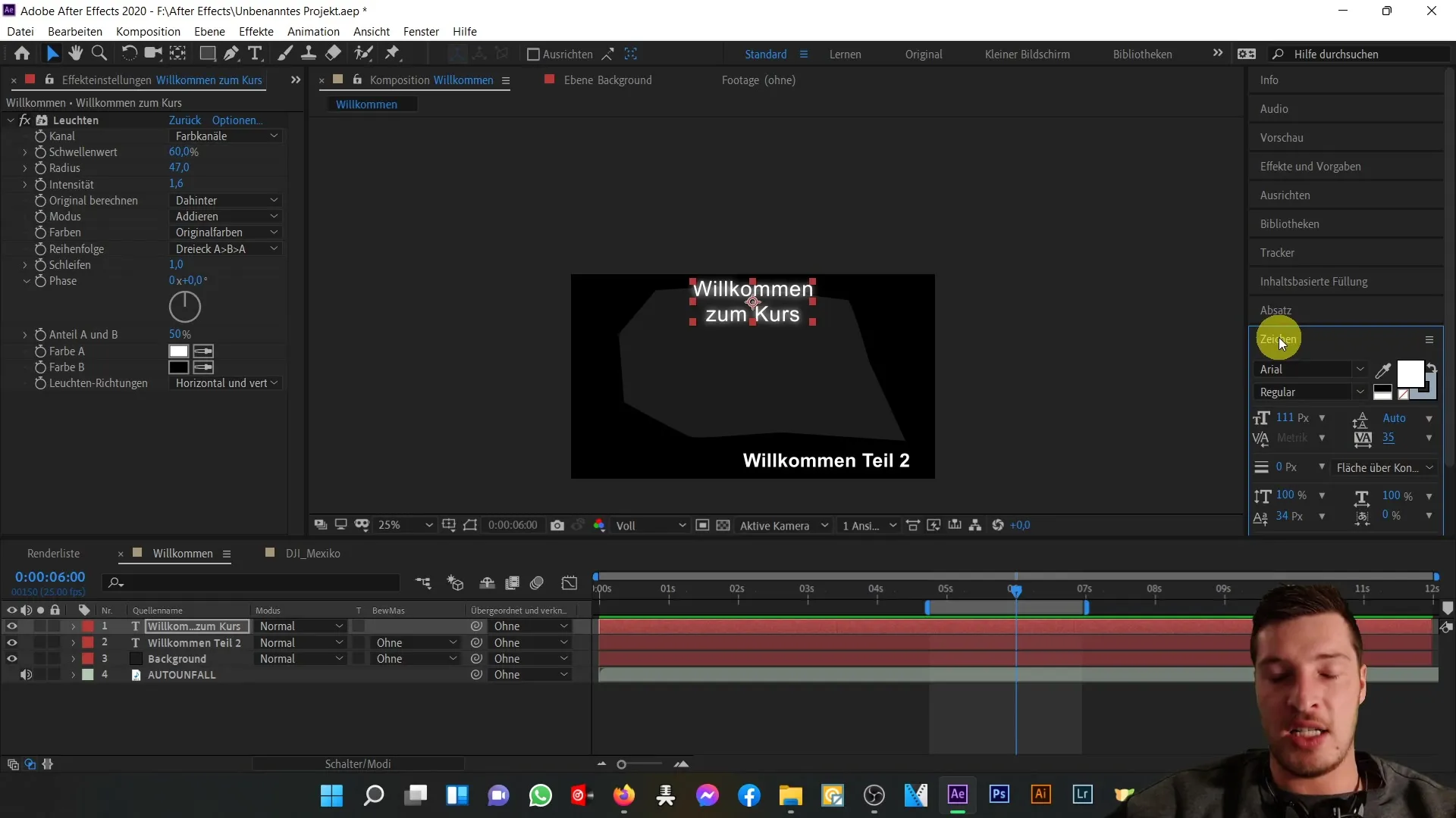 After Effects'te efektler ve metin düzenleme: Kullanıcı arayüzüne genel bir bakış