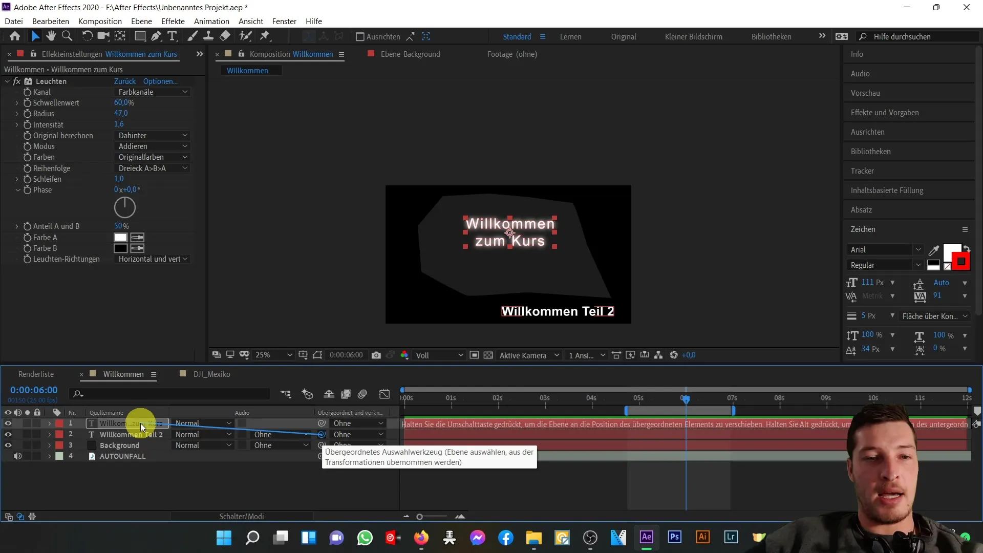 Návod na After Effects: Jednoduché vysvětlení kompoziční oblasti