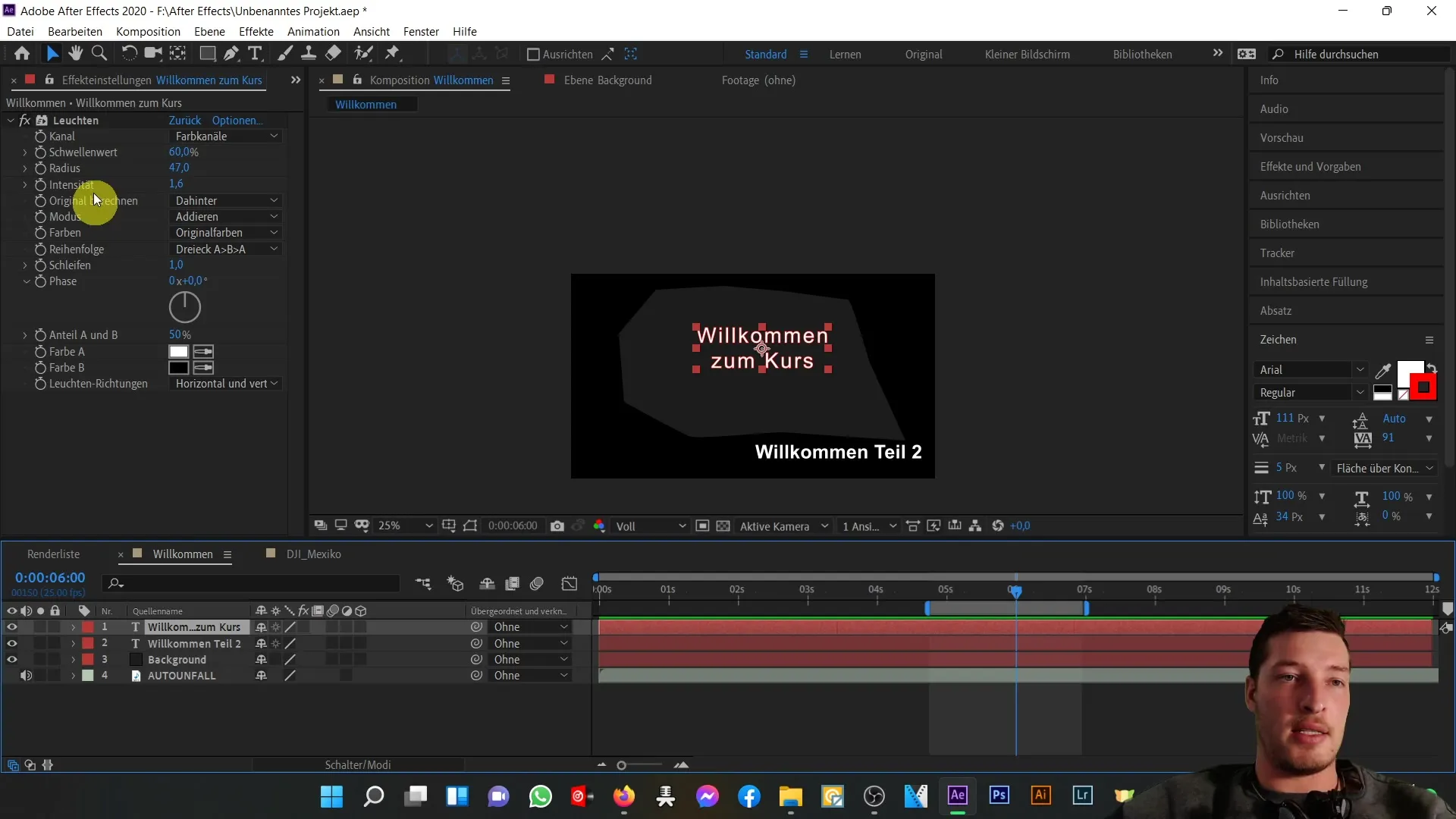 Setelah tutorial: Memahami antarmuka pengguna After Effects