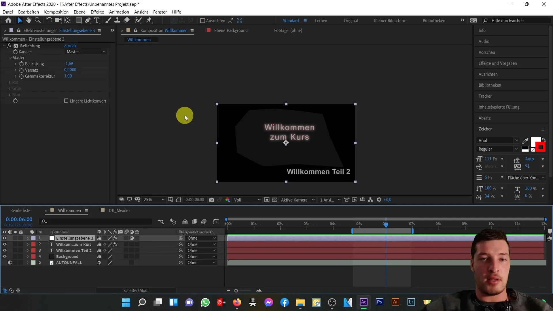 Setelah tutorial: Memahami antarmuka pengguna After Effects