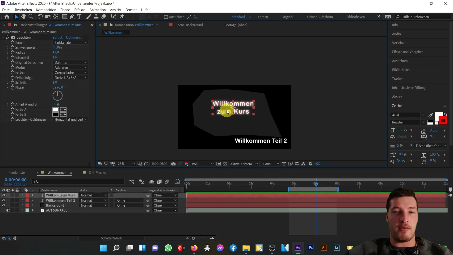 Setelah tutorial: Memahami antarmuka pengguna After Effects