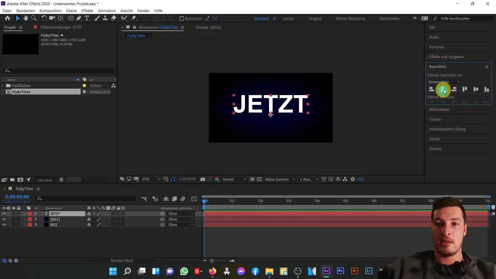 After Effects pamācība: lidojošas virsrakstu sekvences izveide