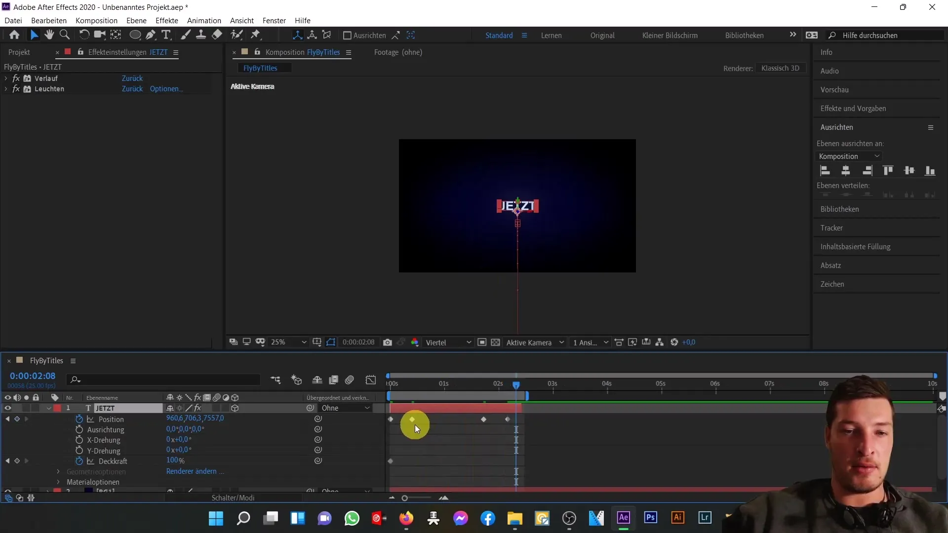 After Effects Öğretici: Uçarak Geçen Başlık Dizisi Oluşturma