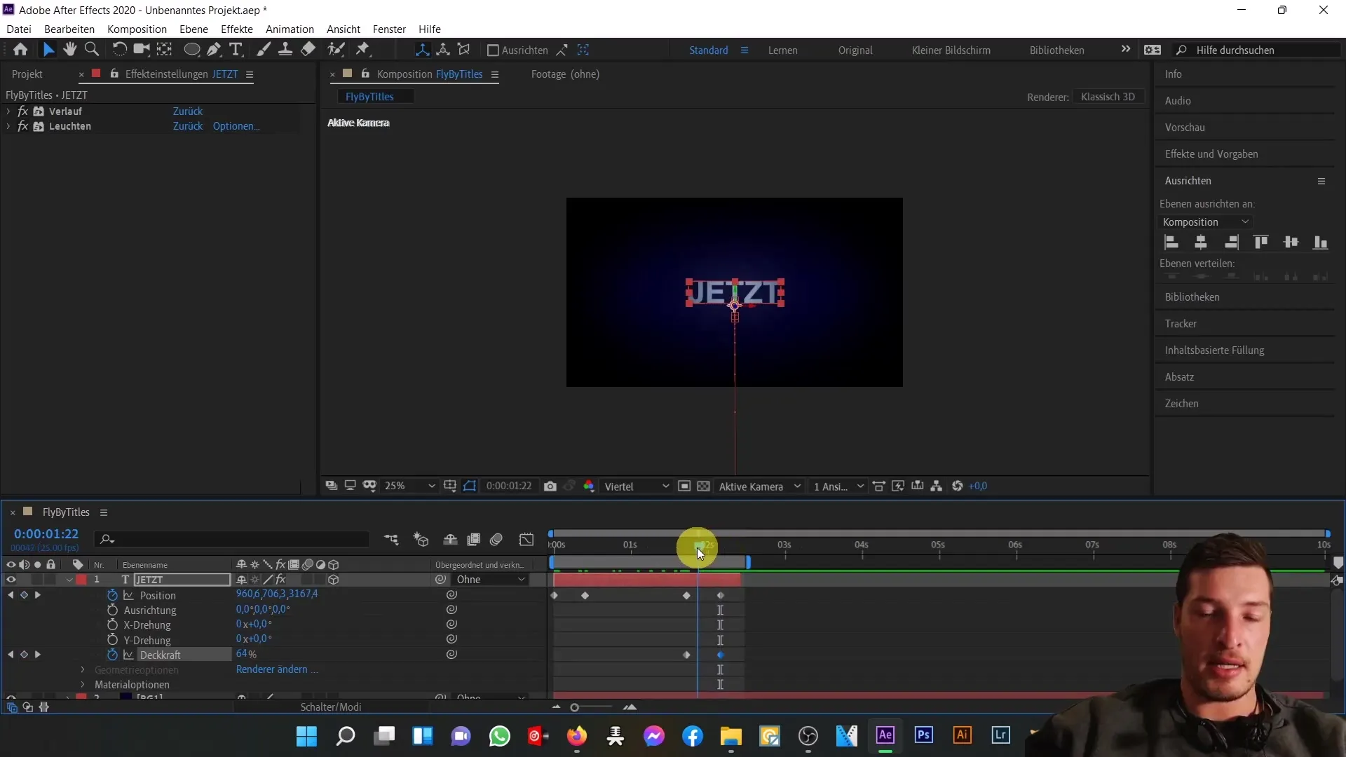 After Effects Öğretici: Uçarak Geçen Başlık Dizisi Oluşturma