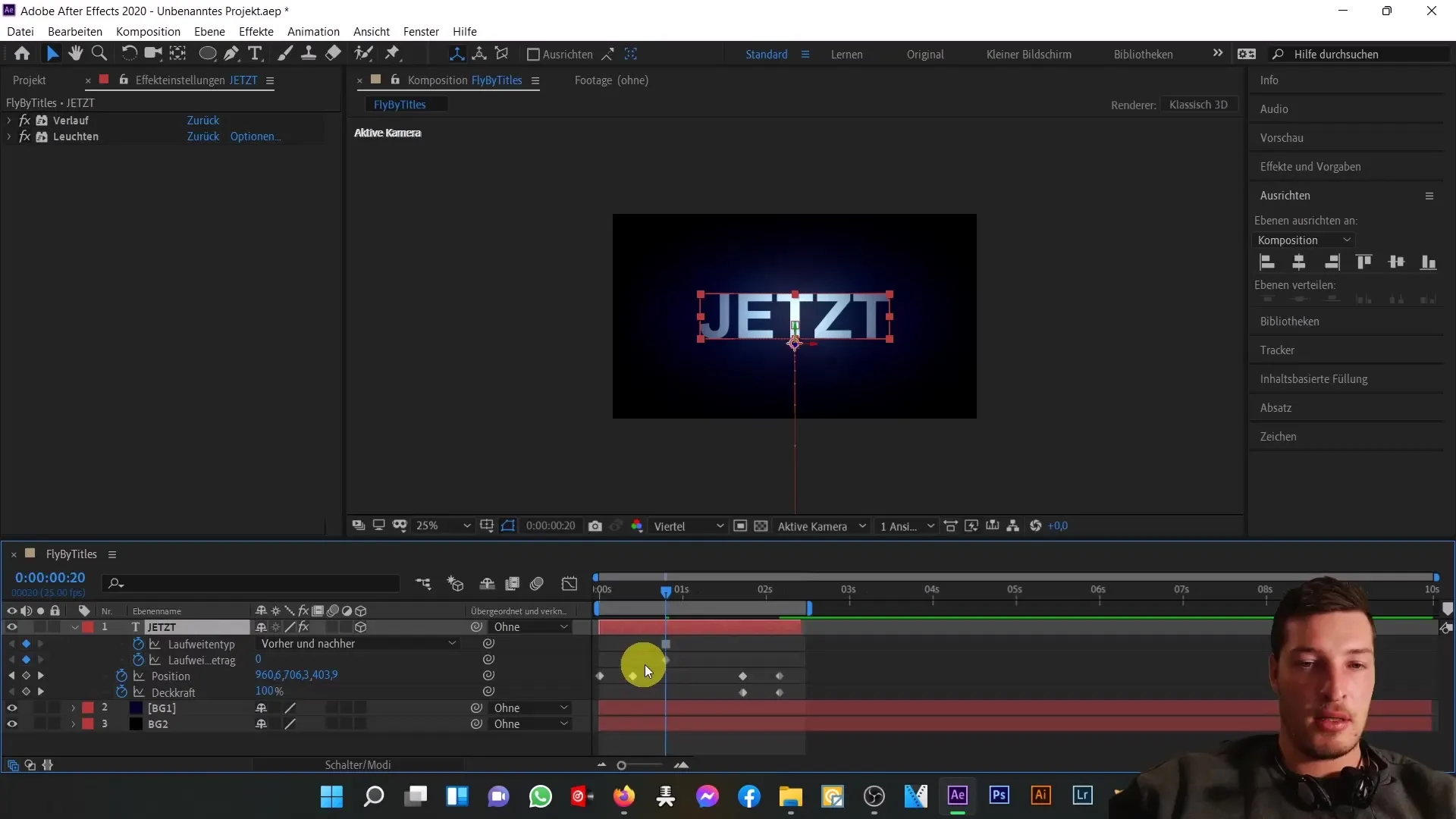 Tutorial After Effects: Membuat Fly-By-Titelsequenz