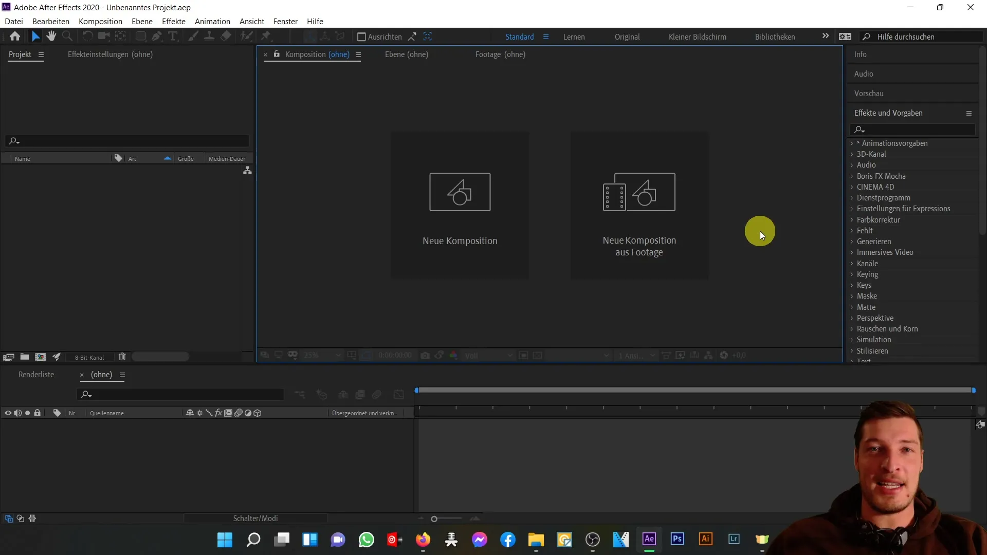 Membuat ponsel 3D di After Effects: Panduan untuk tampilan depan