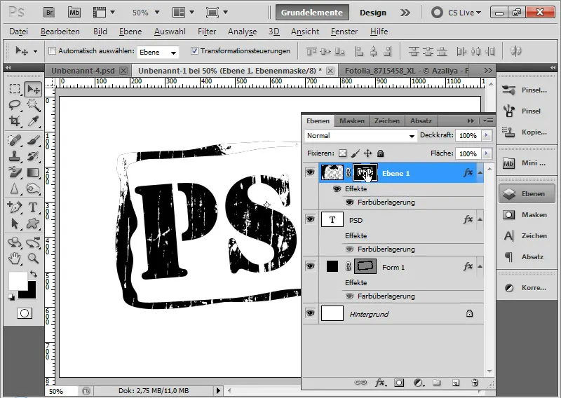 Grunge-effect voor typografie en lay-out