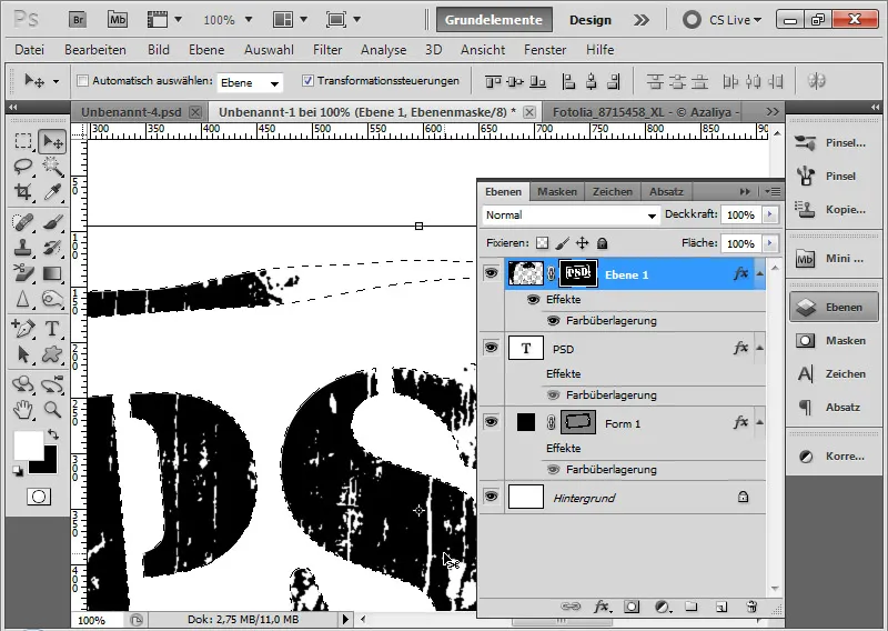 Grunge-effect voor typografie en lay-out