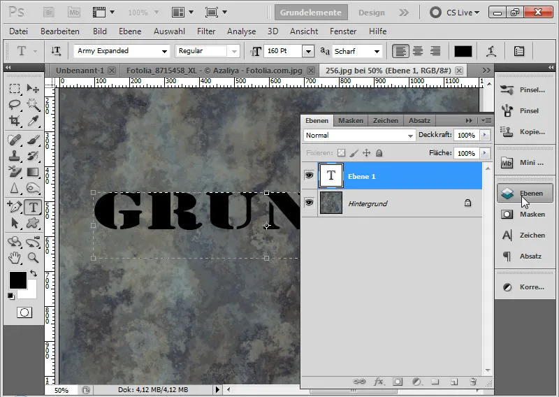 Grunge effect for typography and layout