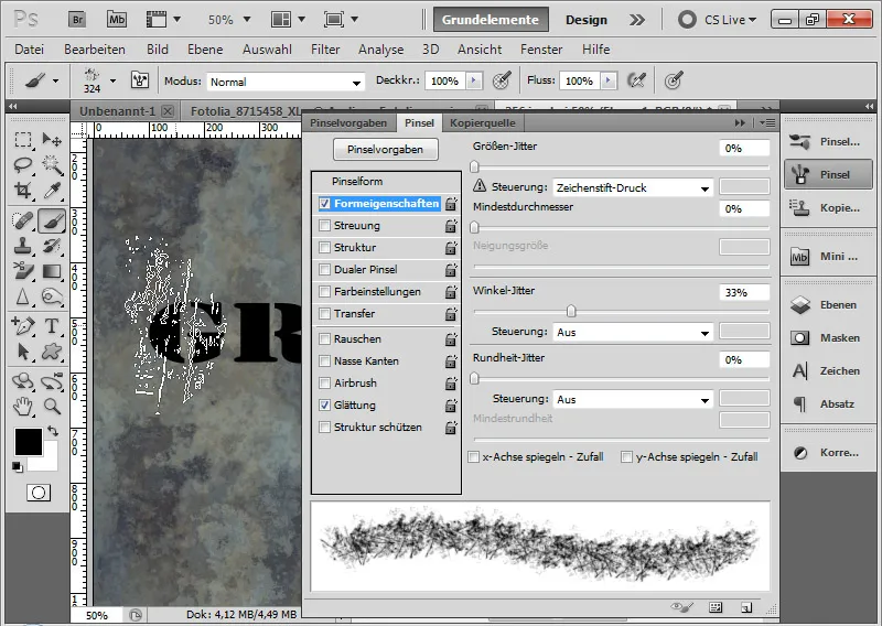 Grunge-effect voor typografie en lay-out