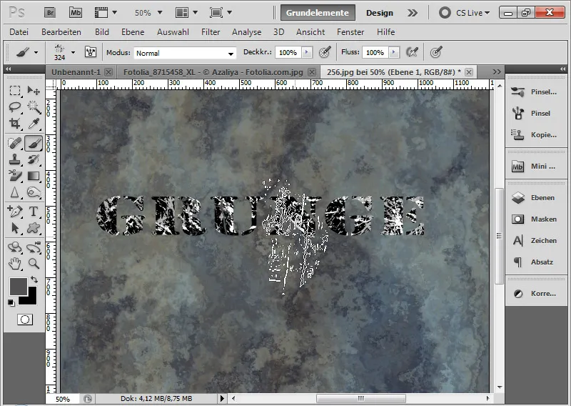 Effetto grunge per tipografia e layout