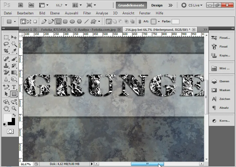 Effetto grunge per typo e layout