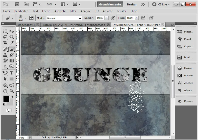 Effetto grunge per tipografia e layout