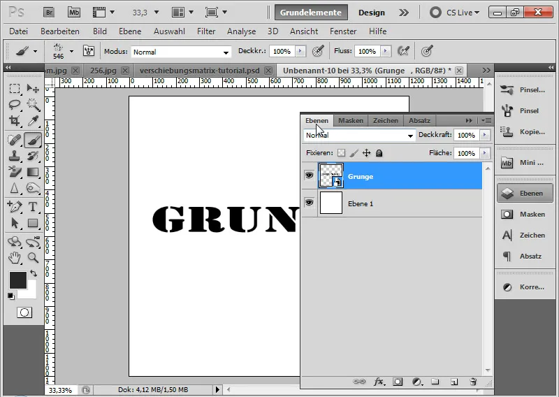 Grunge-effect voor typografie en lay-out