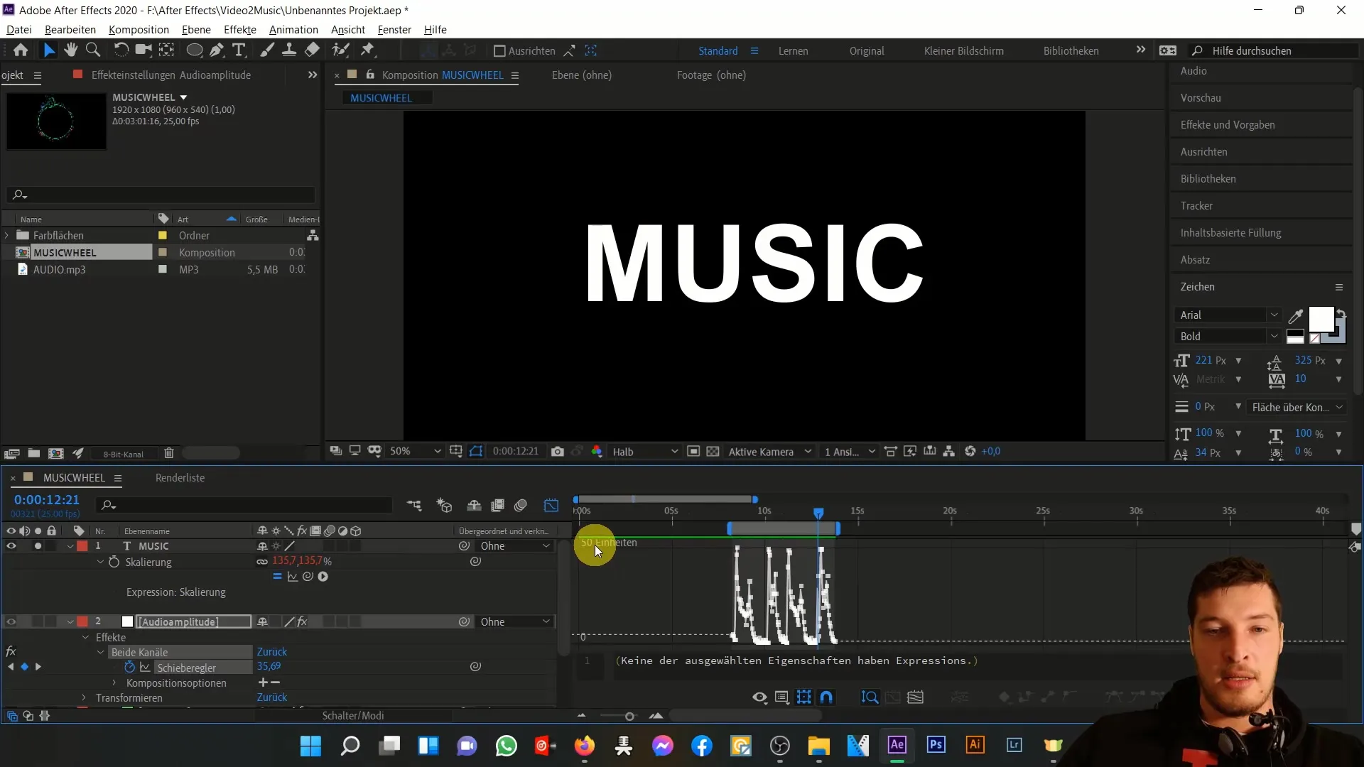 Animering av musik: Fördjupning av linjär expression i After Effects