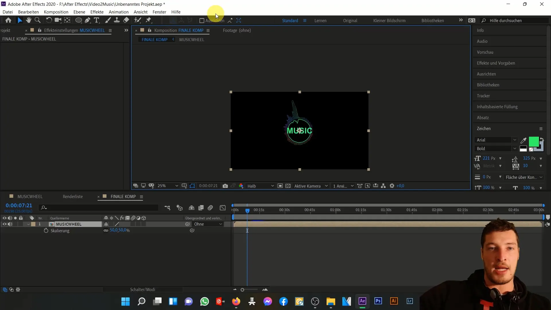 Menganimasikan musik dengan After Effects: Detail Ekspresi Time dan Wiggle