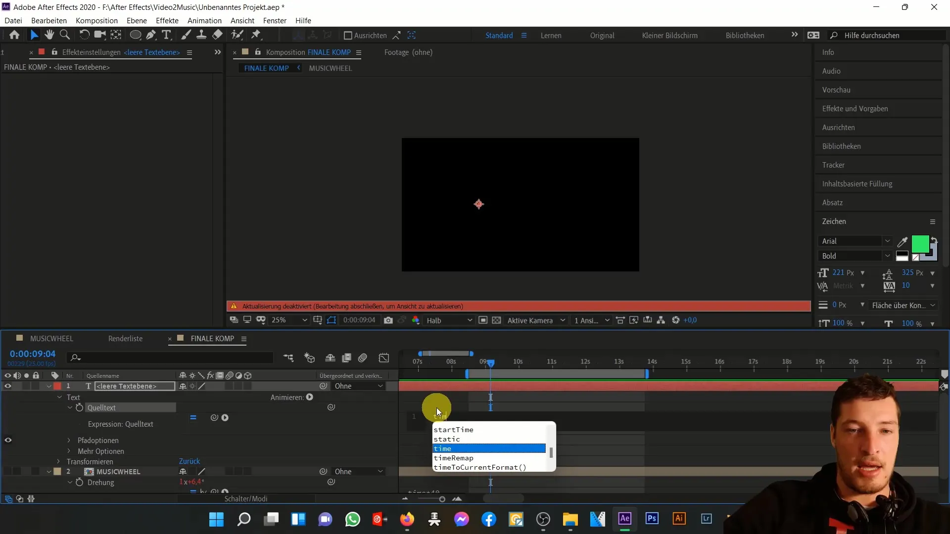 After Effects ile müzik animasyonu oluşturma: Time ve Wiggle ifadesi detaylı olarak