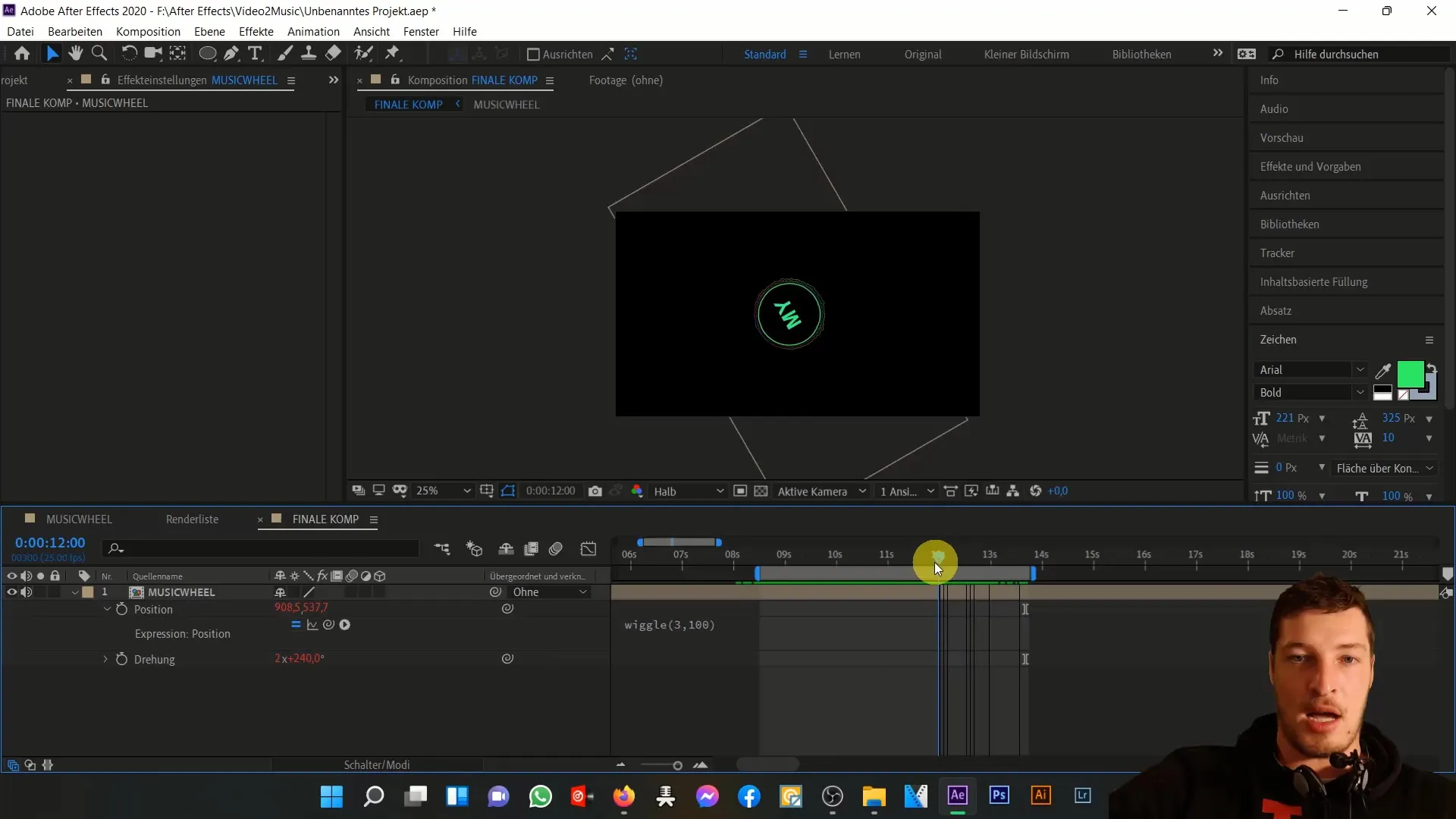 Animering av musik med After Effects: Tids- och Wiggle-uttryck i detalj