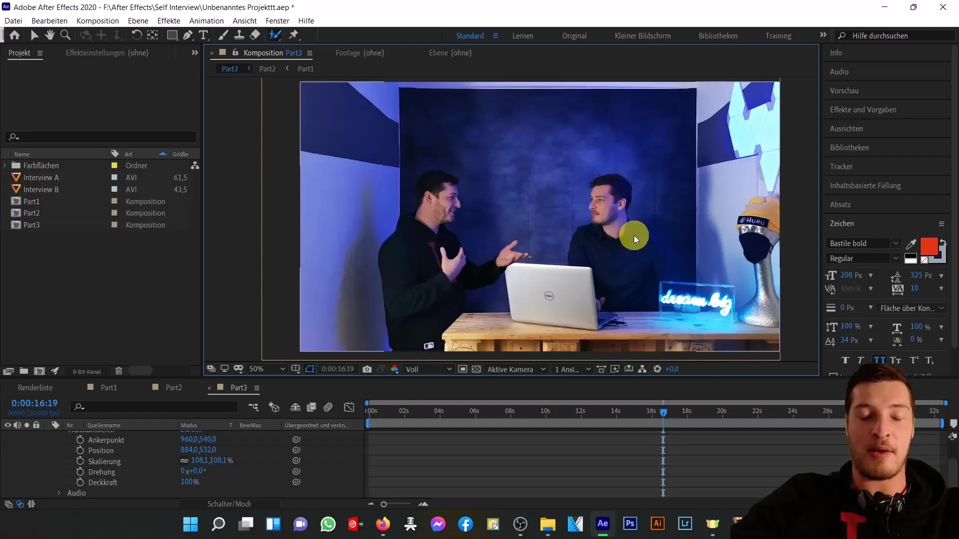 Wawancara kreatif dengan diri sendiri di After Effects - Panduan lengkap