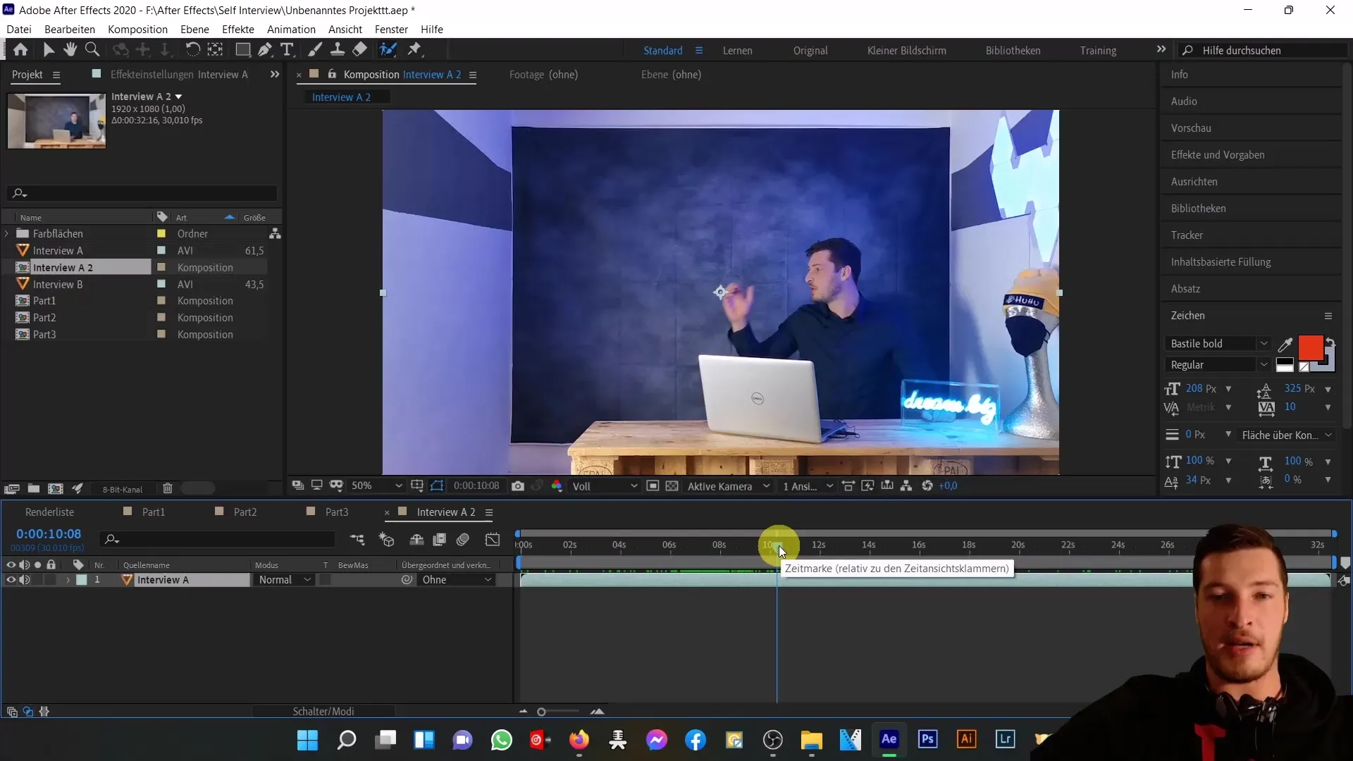 Creatief interview met jezelf in After Effects - Een gedetailleerde handleiding