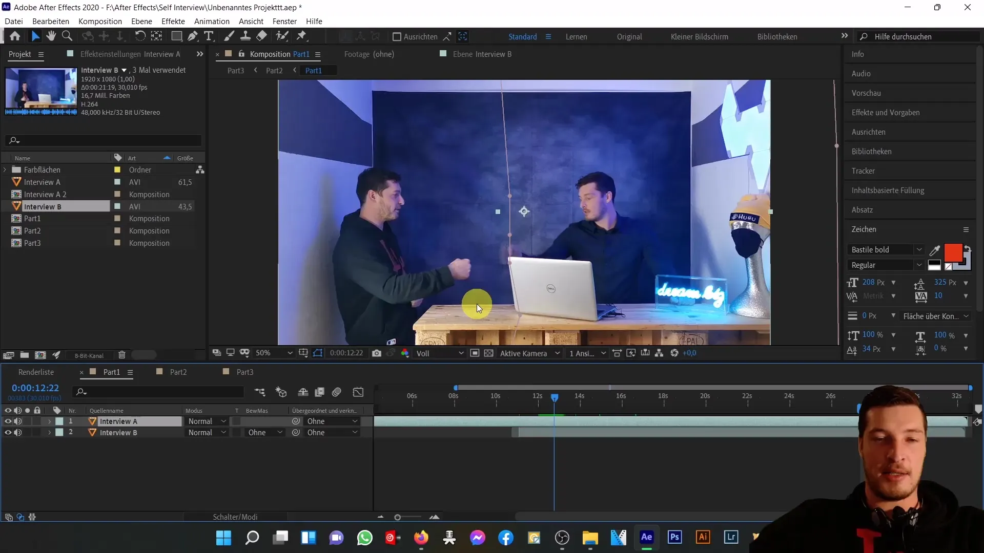 Wawancara kreatif dengan diri sendiri di After Effects - Panduan detail