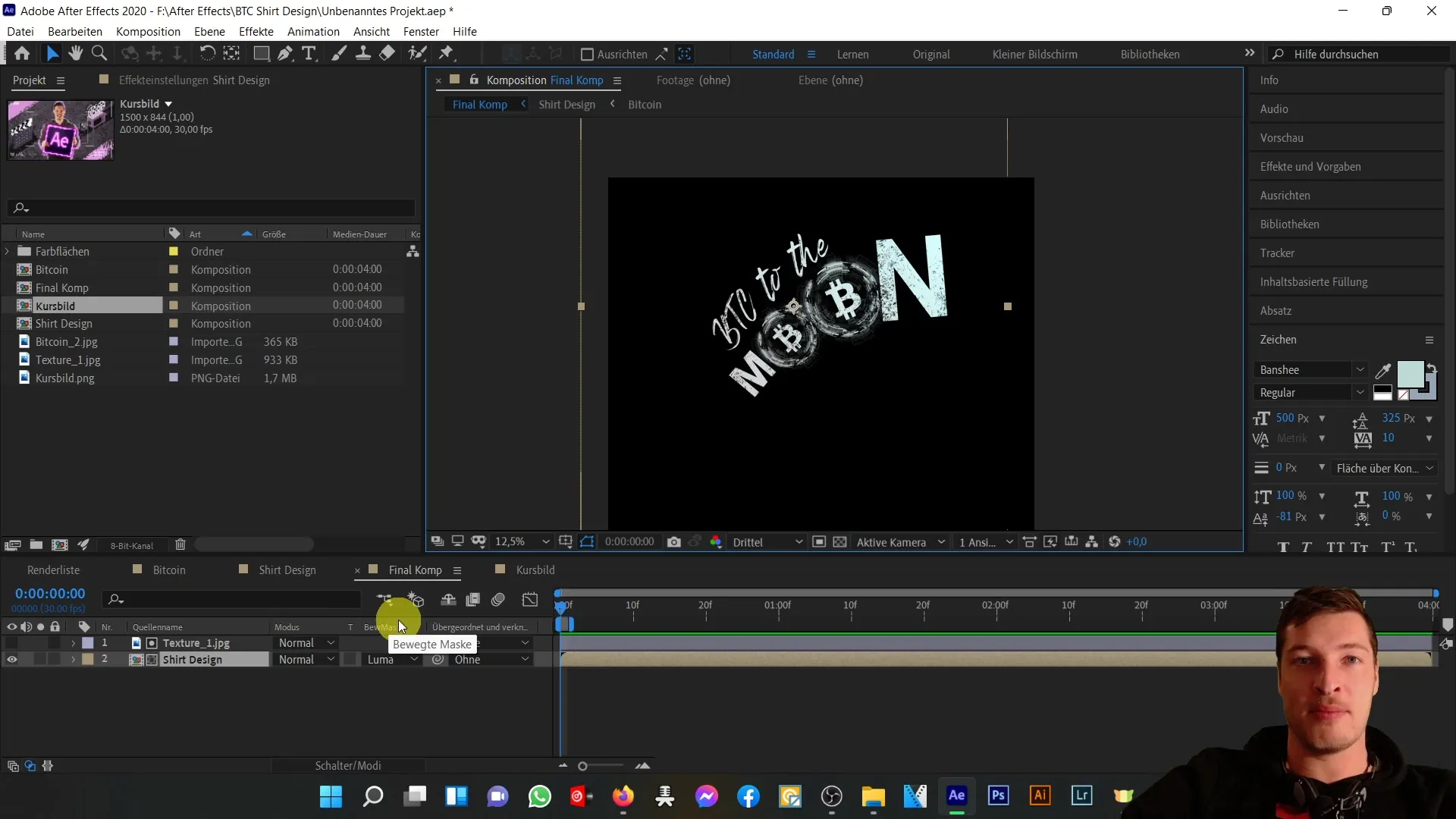 Kreativ design med övergångslägen och rörliga masker i Adobe After Effects