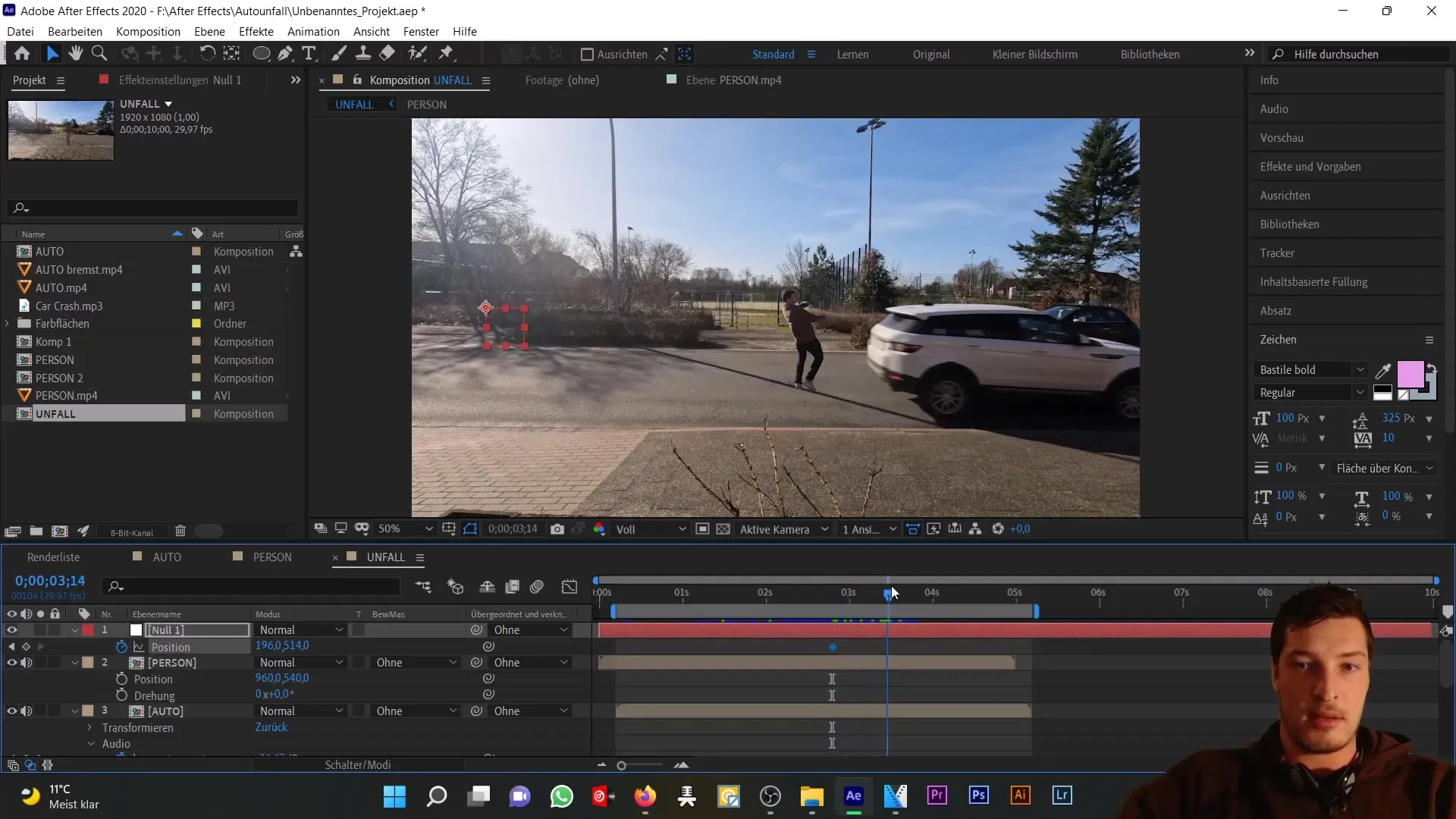 Kecelakaan mobil di After Effects: Null object dan Expressions untuk animasi realistis