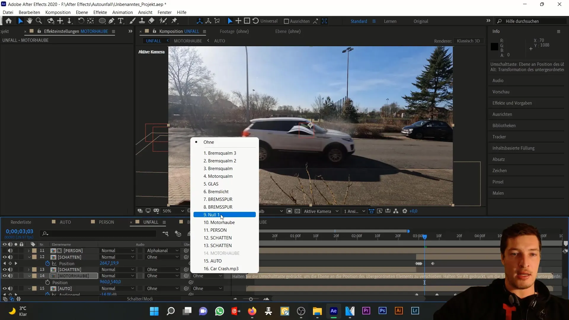 After Effects'te bir motor kapağı hasarının gerçekçi simülasyonu