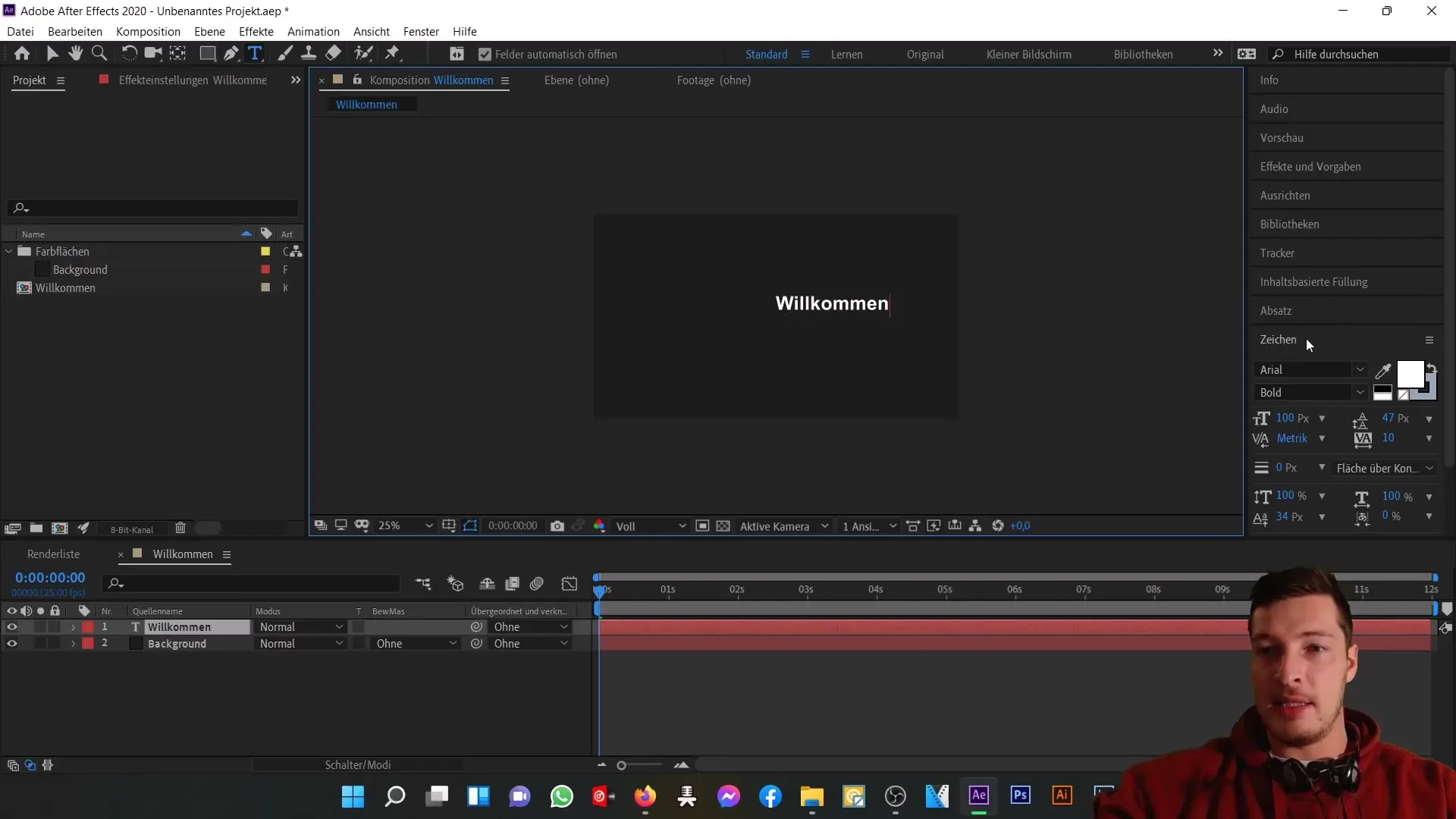 Gambaran dasar antarmuka pengguna After Effects