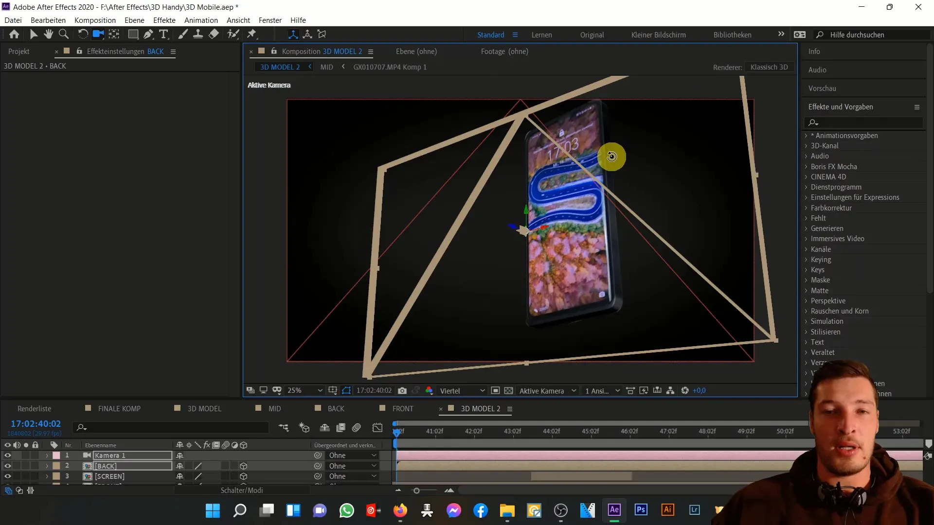 Membuat ponsel 3D sendiri di After Effects