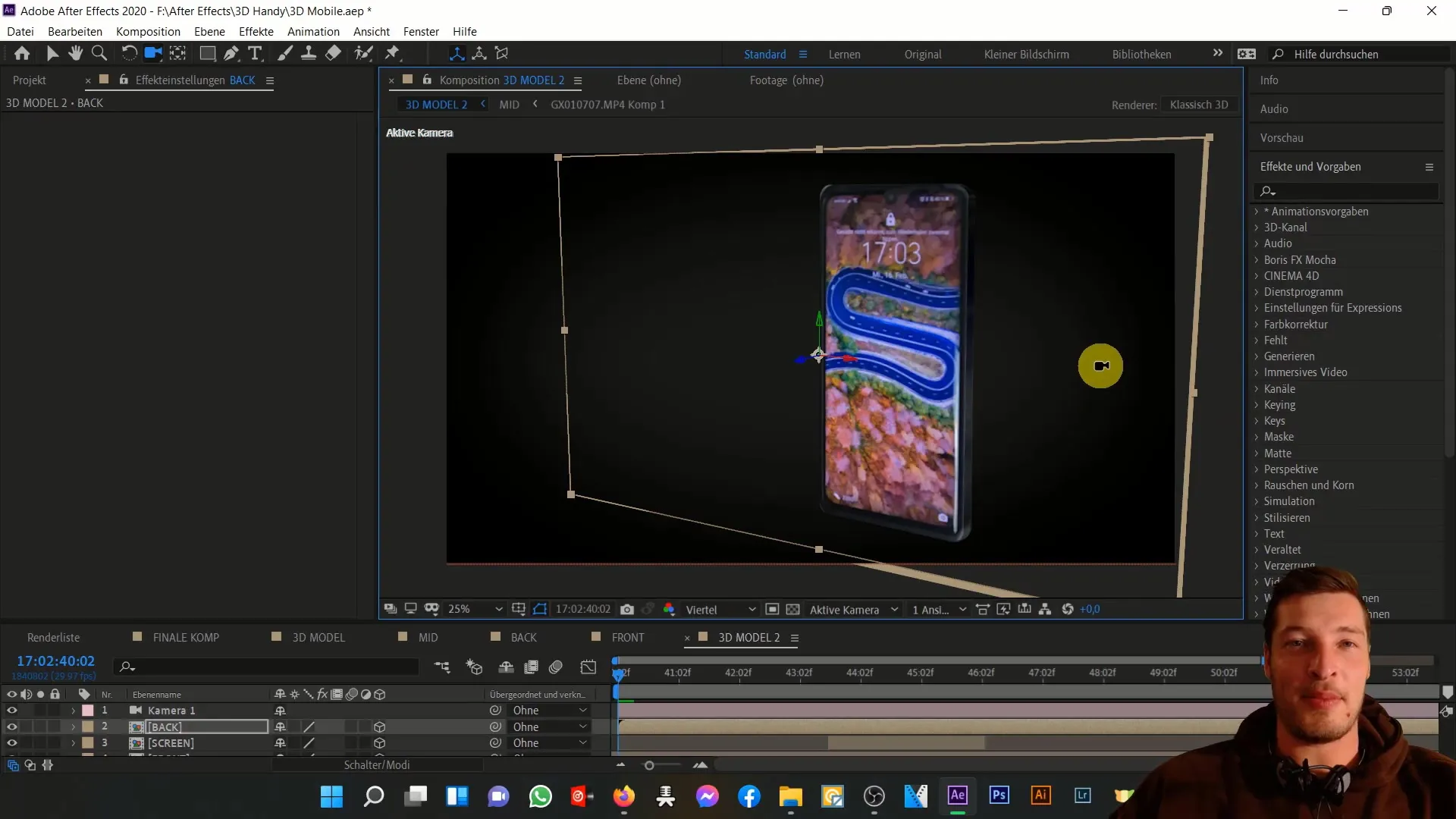 Membuat ponsel 3D sendiri di After Effects