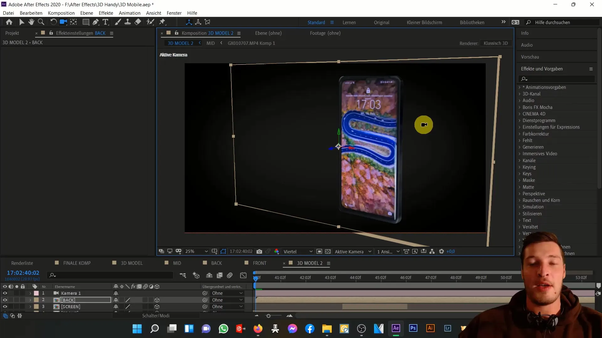 Membuat ponsel 3D di After Effects sendiri