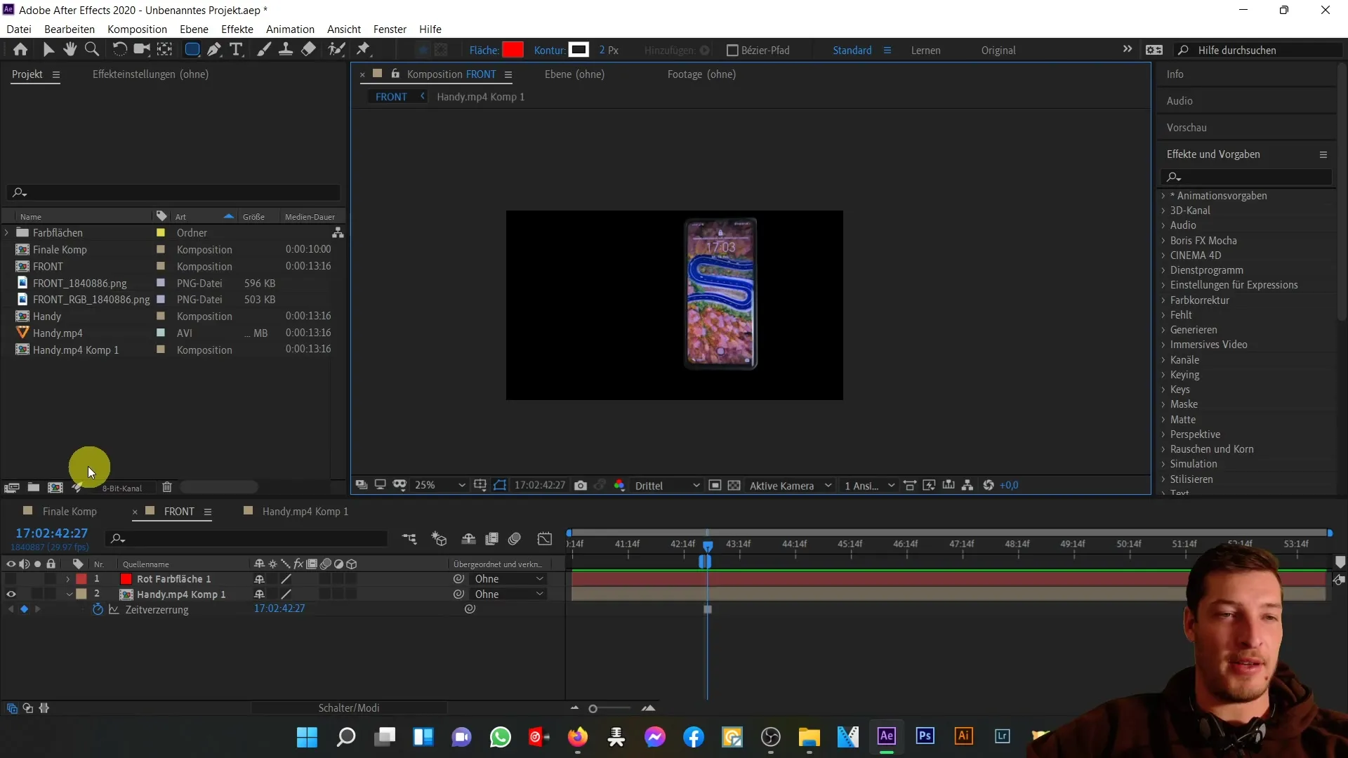 Membuat bagian belakang ponsel 3D di After Effects