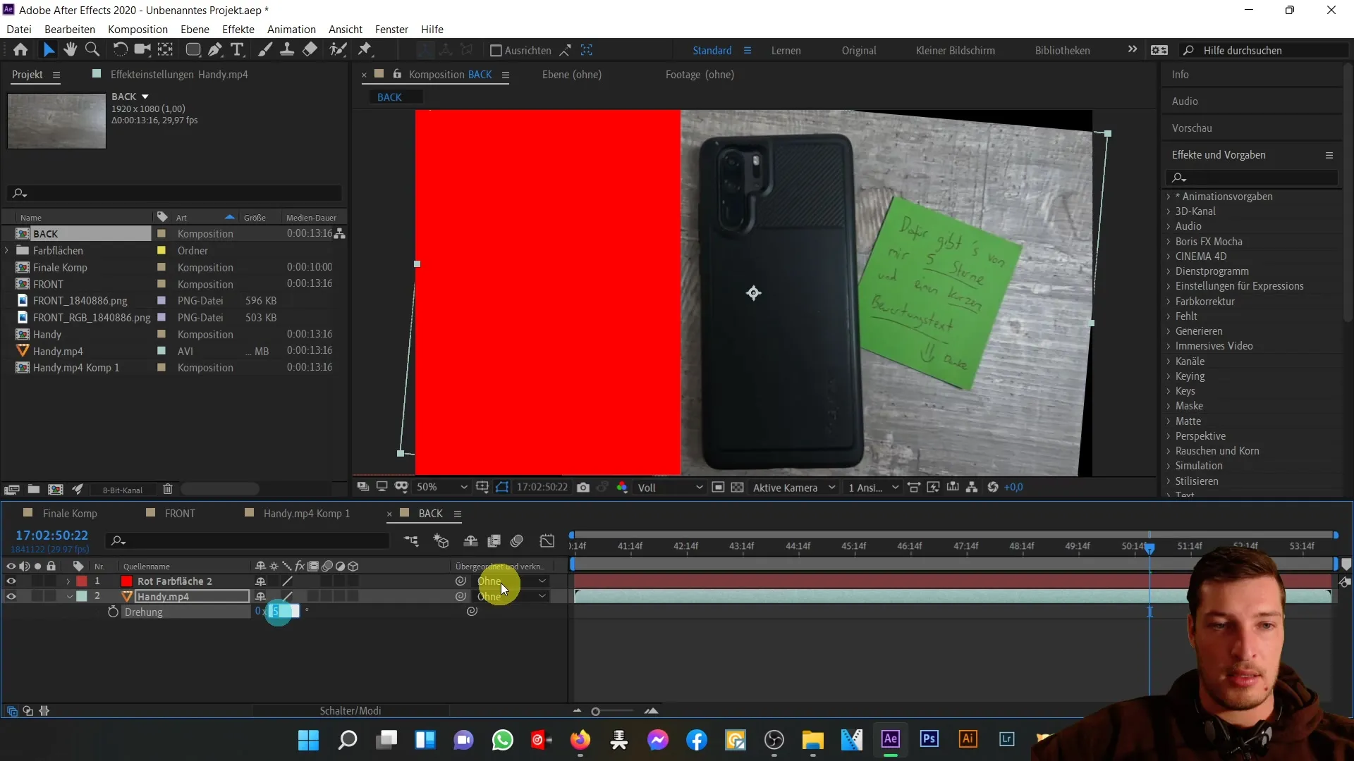 After Effects'te 3D cep telefonu arka paneli oluşturun