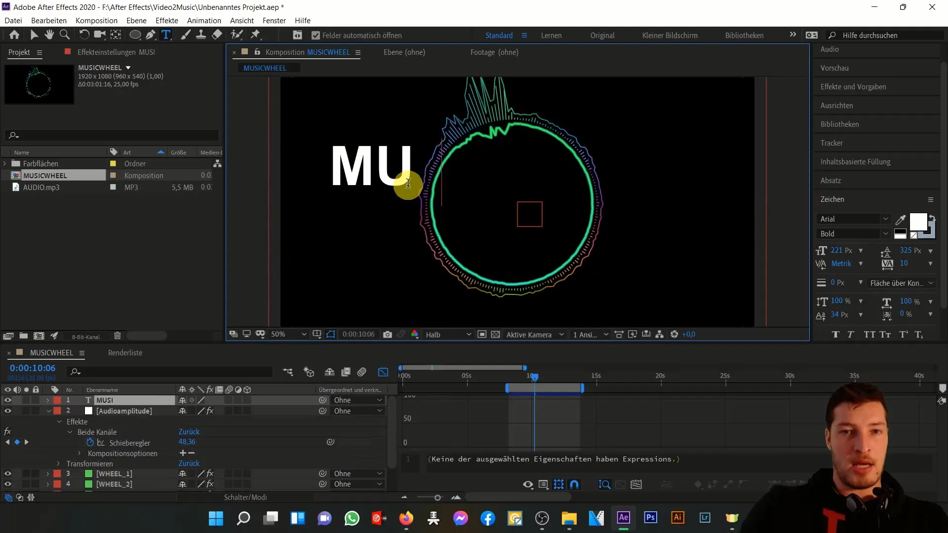 Animasi musik dengan Expressions di After Effects