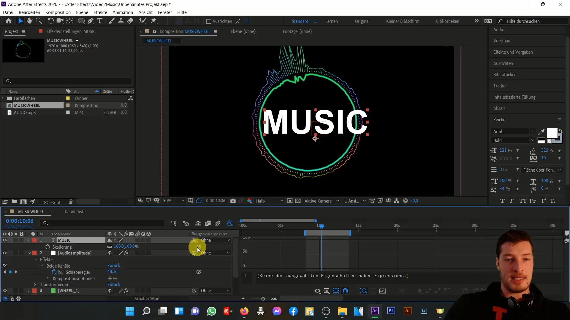 Animasi musik dengan Expressions di After Effects