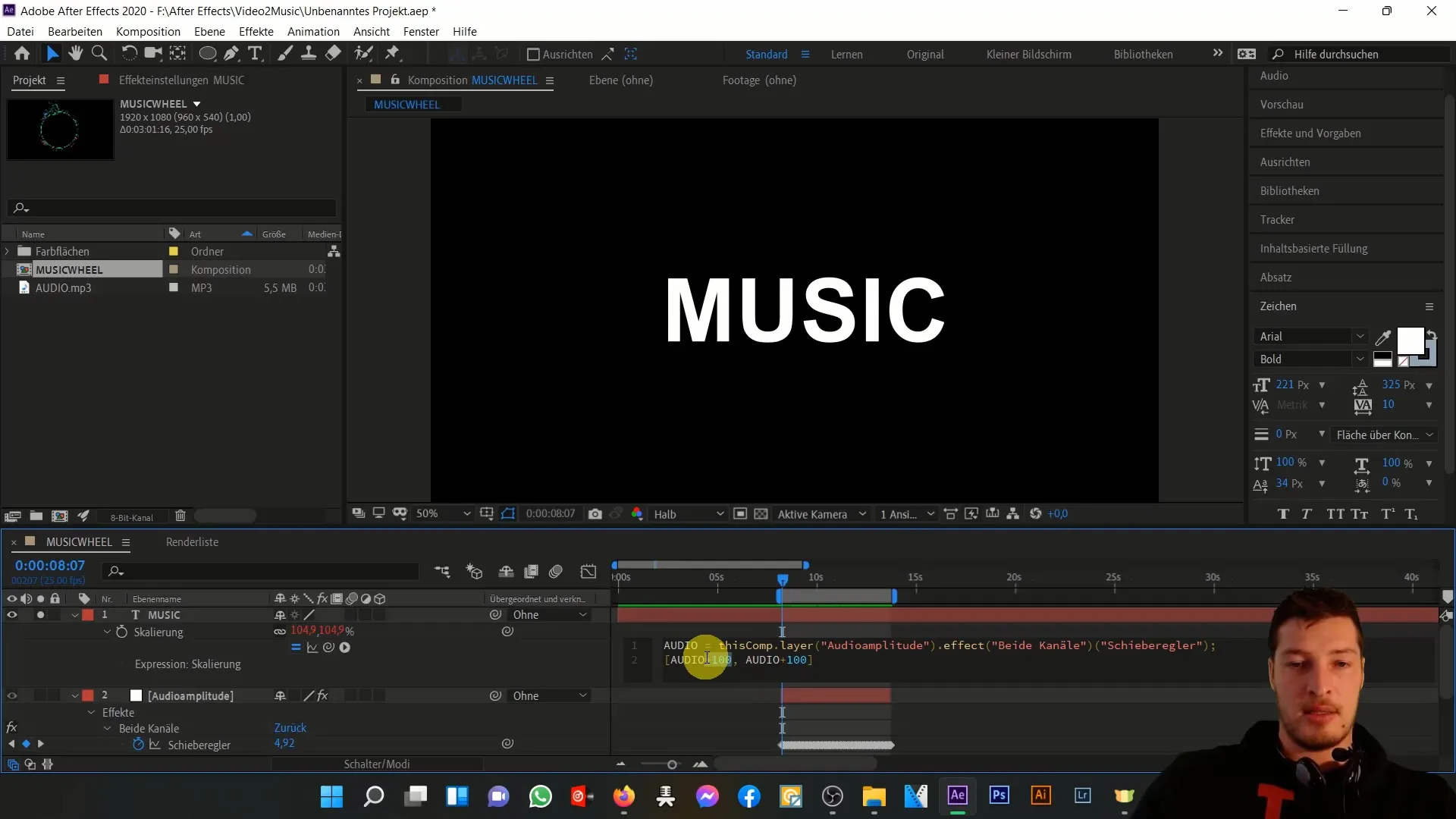 Musikanimation med uttryck i After Effects