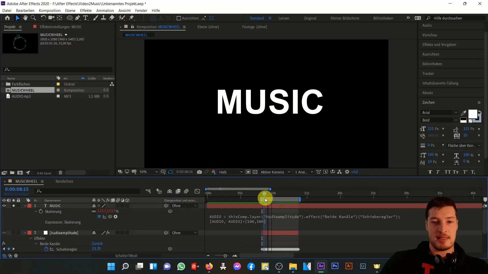 Animasi musik dengan Expressions di After Effects