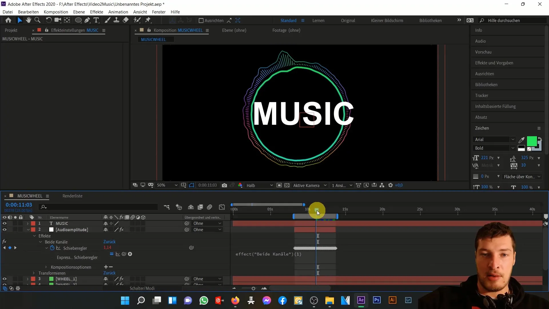 After Effects: Metni müzik için animasyonlu ve uyarlanabilir hale getirme