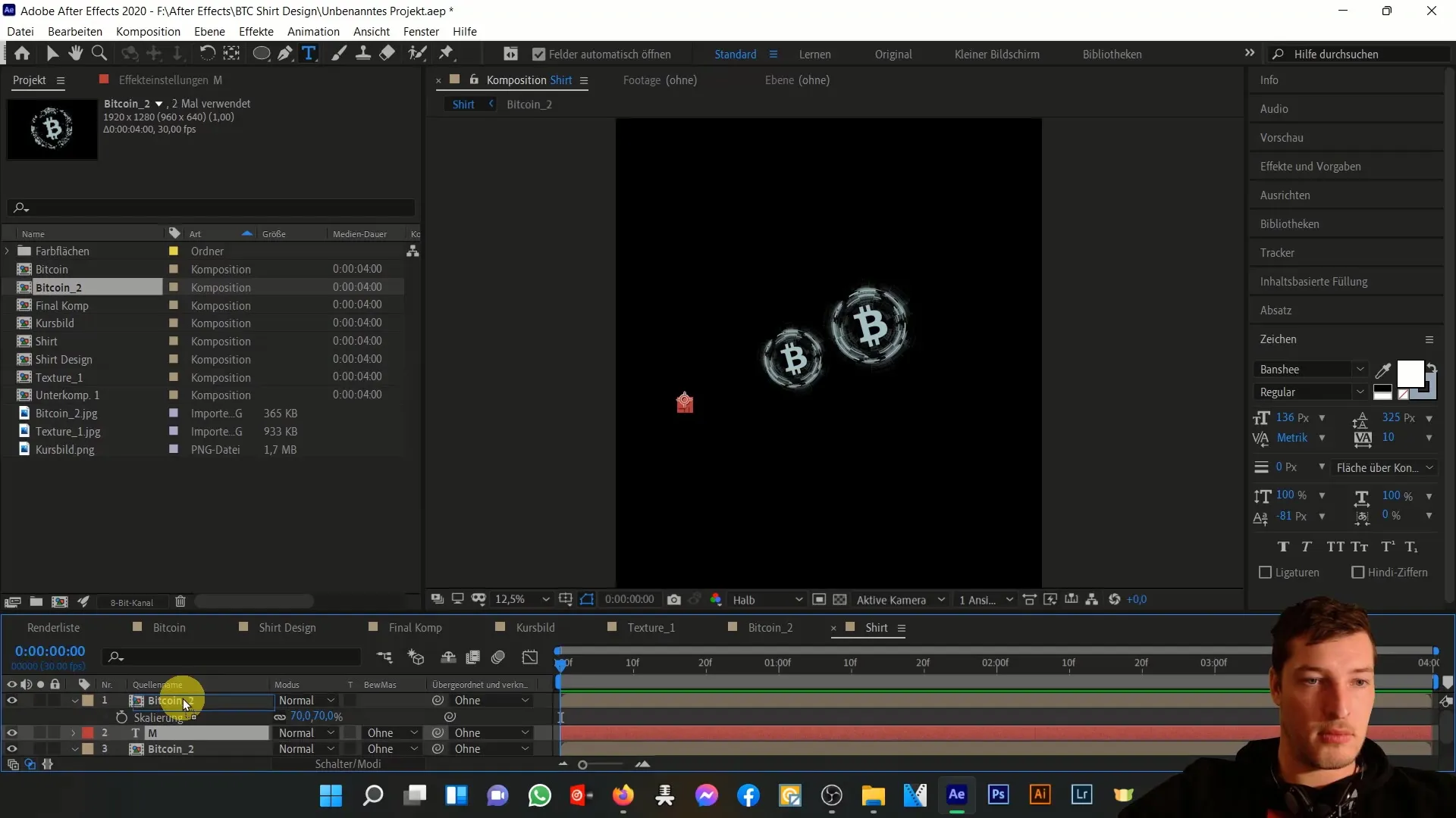 Membuat Desain Kaos Bitcoin di After Effects