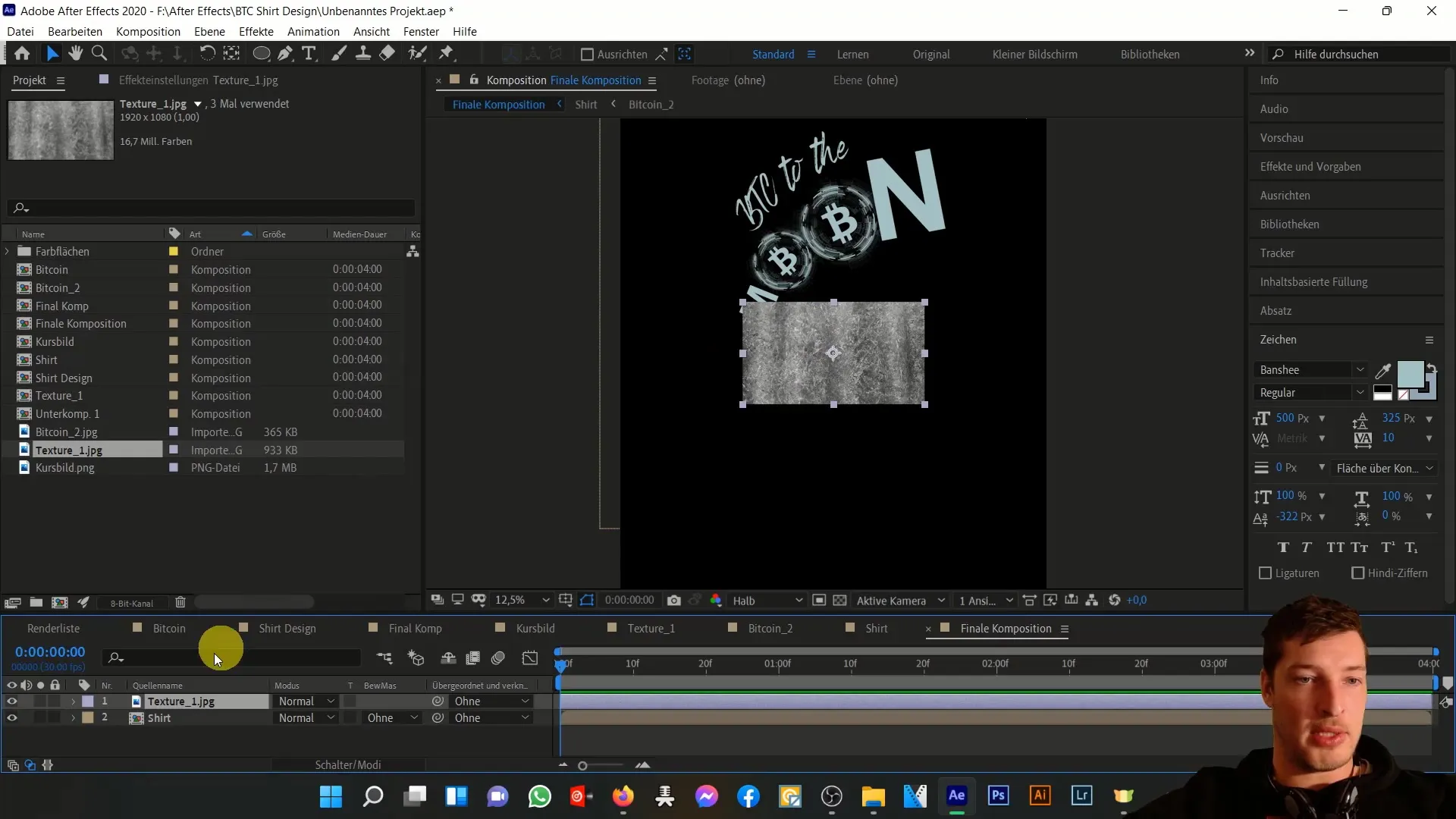 Membuat Desain Kaos Bitcoin di After Effects