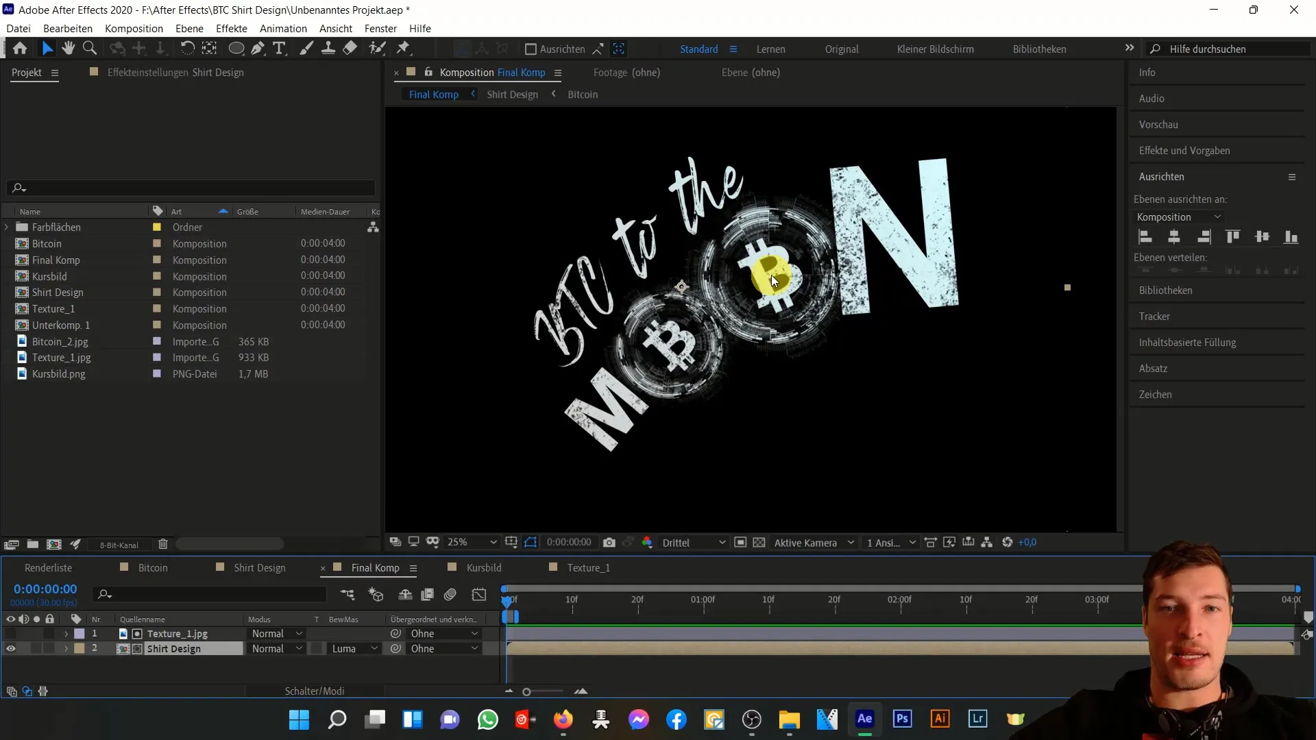 Skapa en Bitcoin T-shirt-design i After Effects