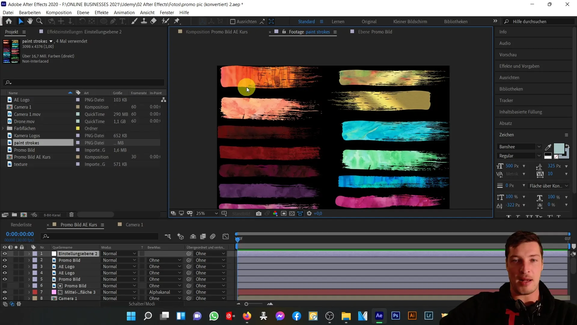 Tutorial After Effects: Pembuatan gambar kursus contoh