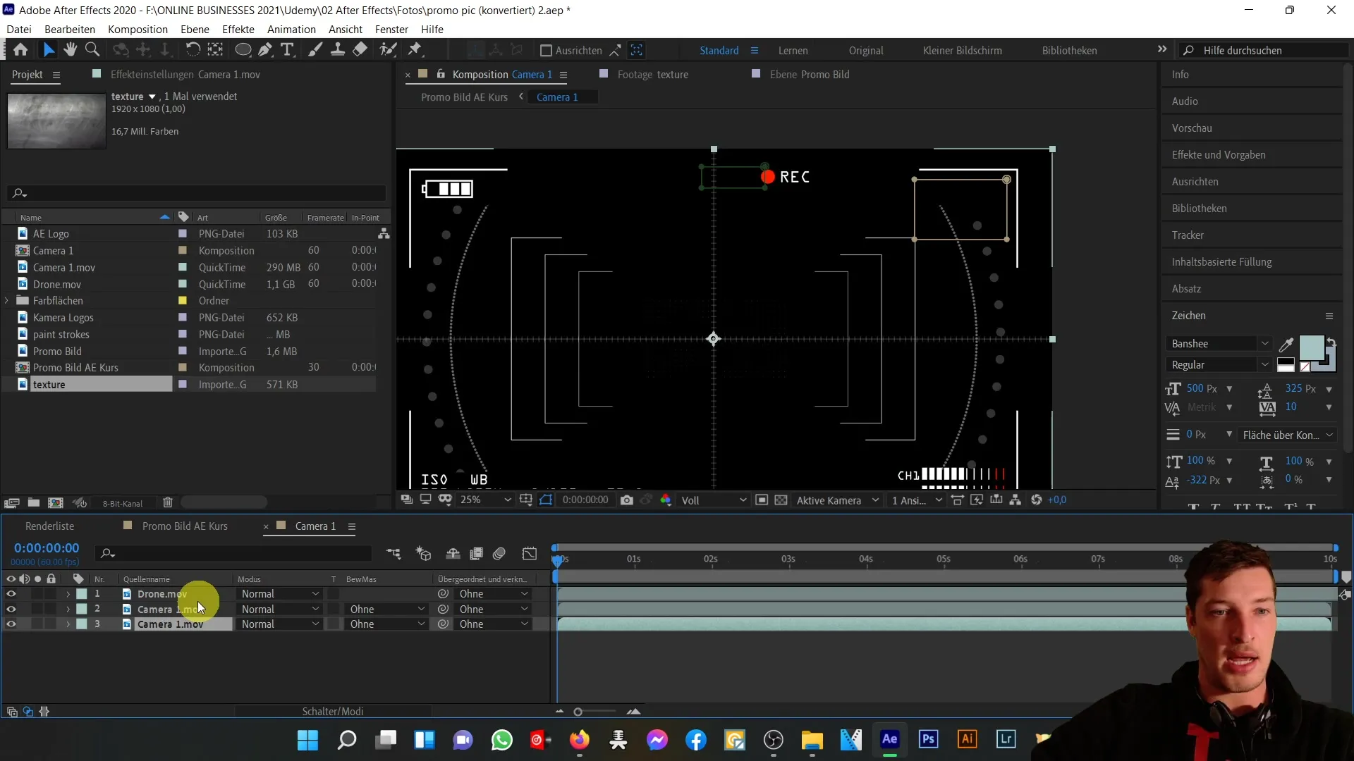 Tutorial After Effects: Pembuatan gambar kursus contoh